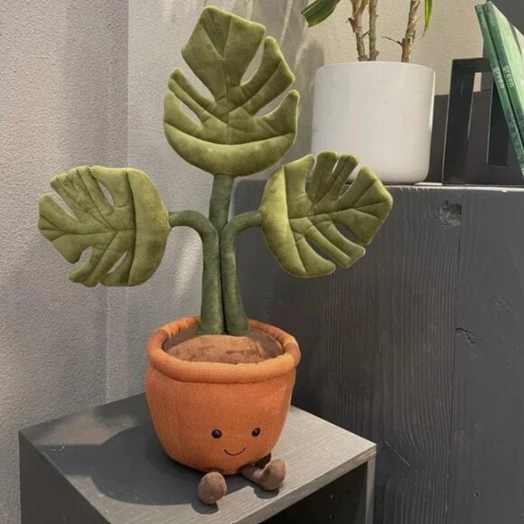 Jellycat Amuseables Monstera Plant NWT and Dust Bag Rare Edtion 2025 - Picture 5 of 5